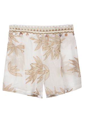 Lightweight cream ramie Bermuda shorts PHO FIRENZE | 5423008LOTONATURALE